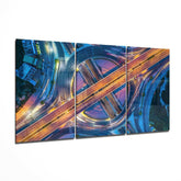 Cosmopolitan Roads Glass Wall Art.